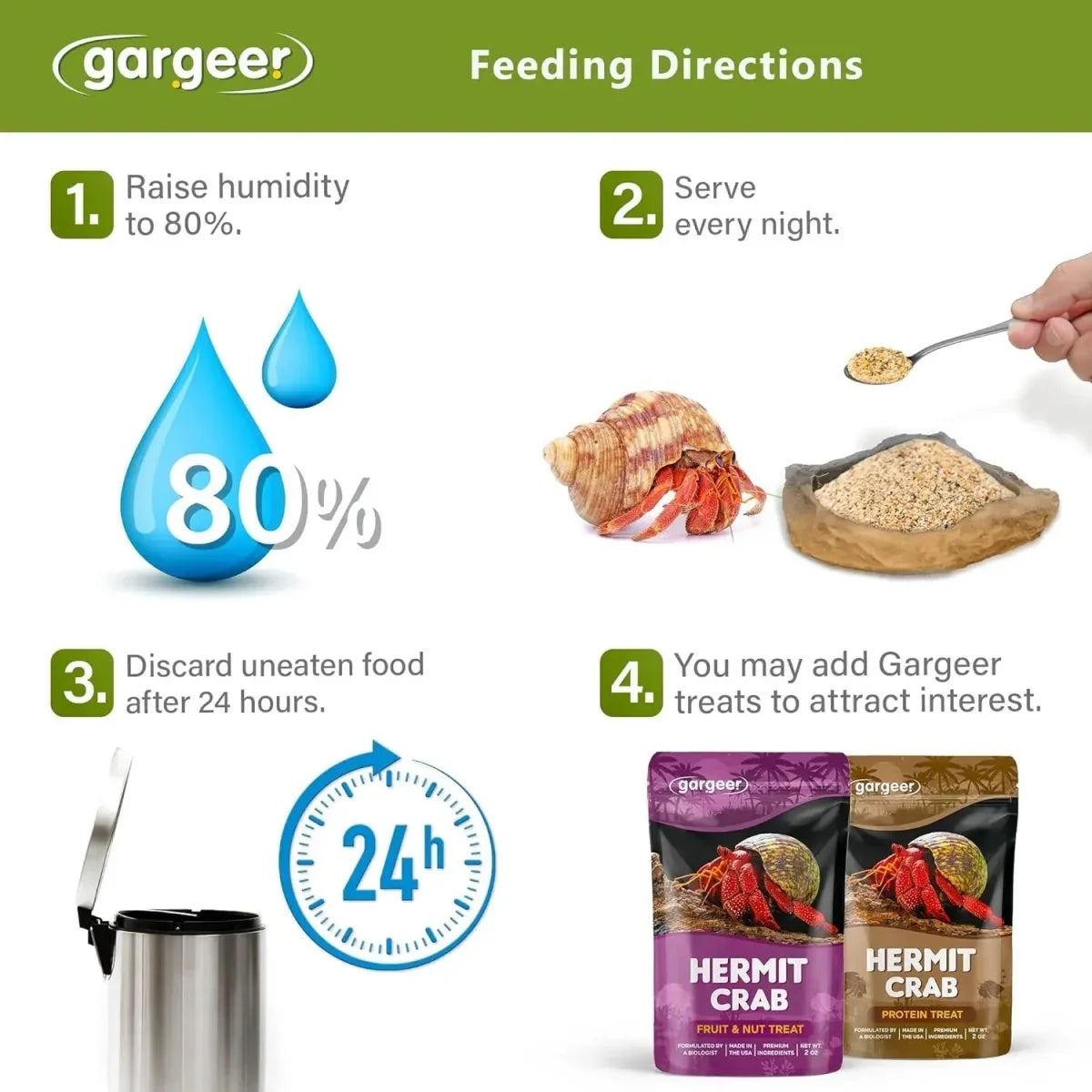 Gargeer Complete Classic Diet Hermit Crab Food 2oz - Talis Us