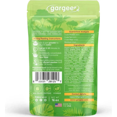 Gargeer Complete Fig & Insects Protein Crested Gecko Food - Talis Us