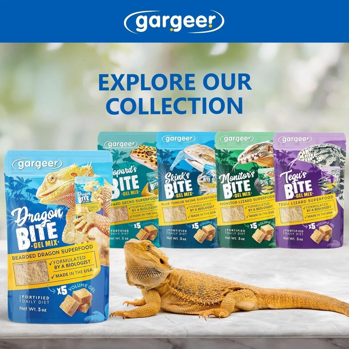 Gargeer Complete Gel Diet Bearded Dragon Food - Talis Us