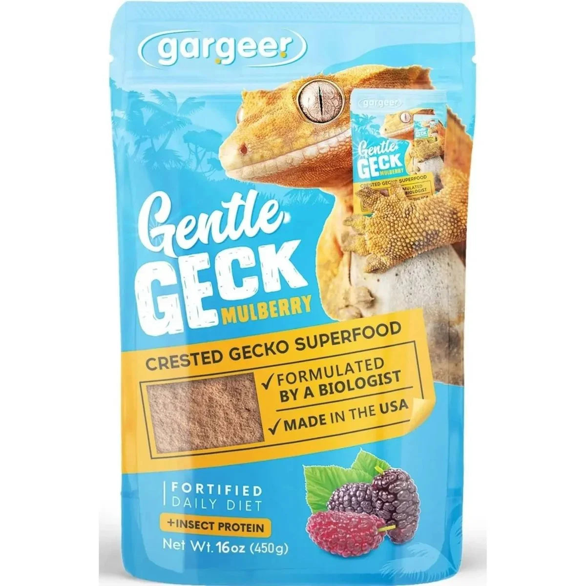 Gargeer Complete Mulberry & Insects Protein Crested Gecko Food - Talis Us