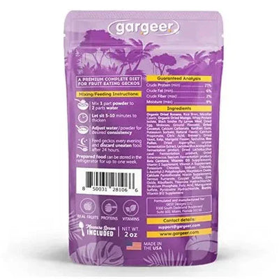 Gargeer Complete Tropical & Insects Protein Diet Crested Gecko Food - Talis Us