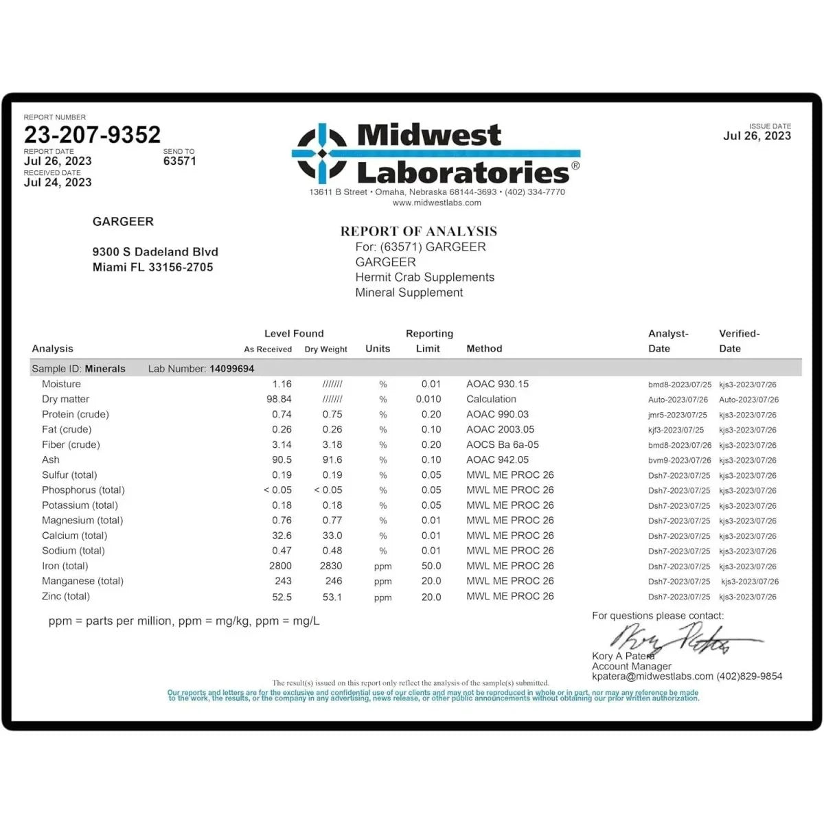 Gargeer Hermit Crab Mineral Supplement 4oz - Talis Us