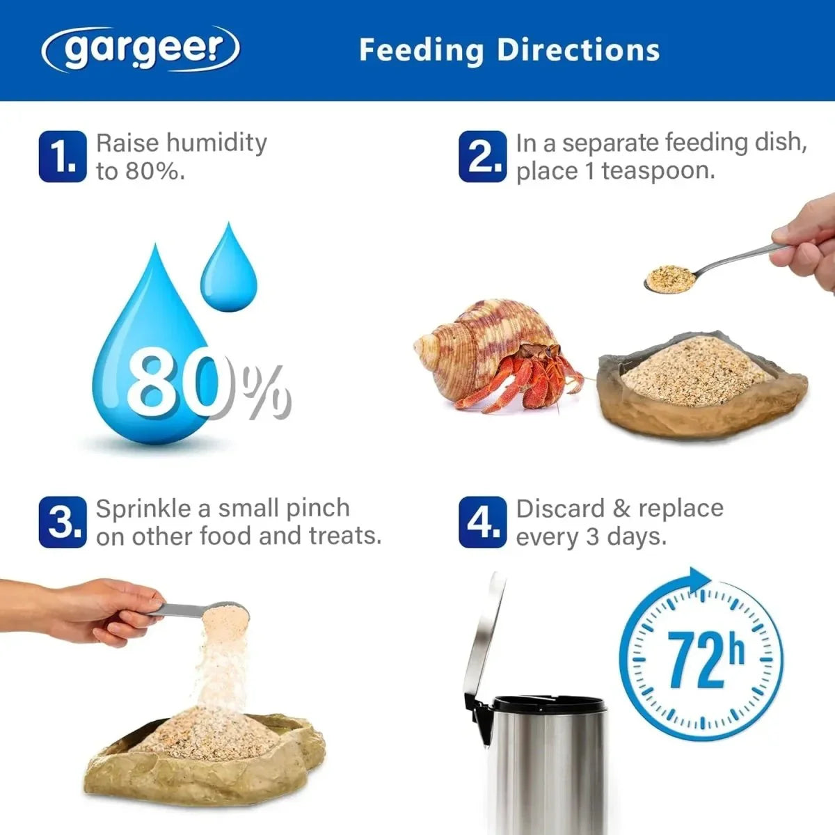 Gargeer Hermit Crab Mineral Supplement 4oz - Talis Us