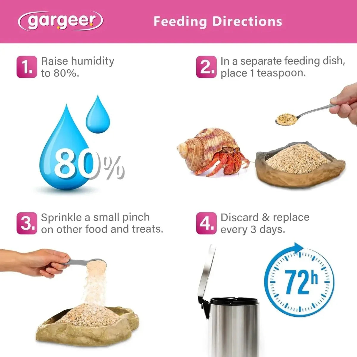 Gargeer Hermit Crab Multi - Vitamin Supplement 4oz - Talis Us