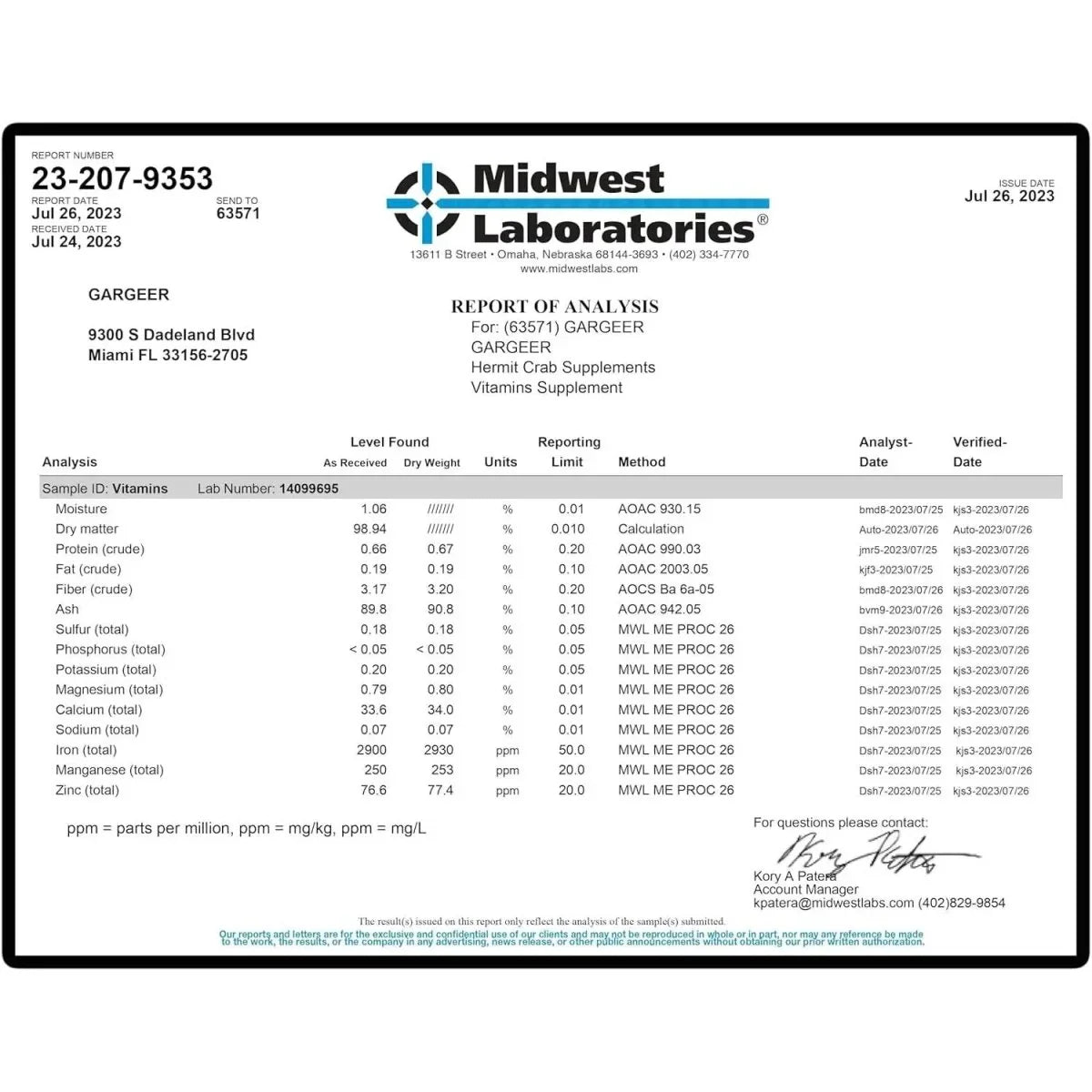 Gargeer Hermit Crab Multi - Vitamin Supplement 4oz - Talis Us