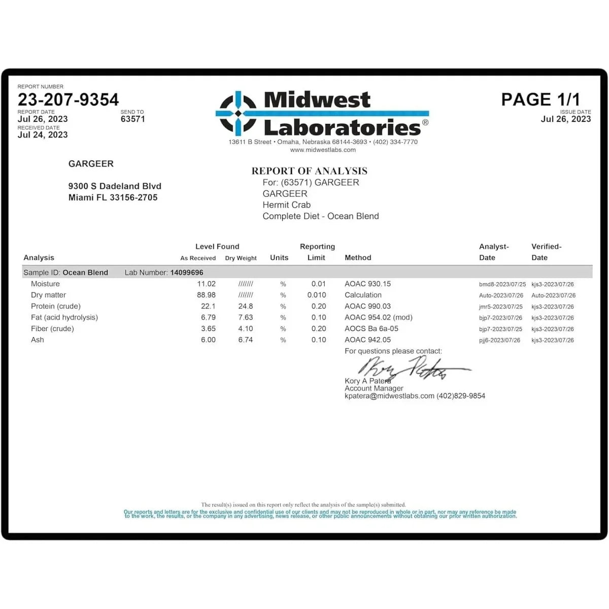 Gargeer Ocean Blend Complete Hermit Crab Food 2oz - Talis Us