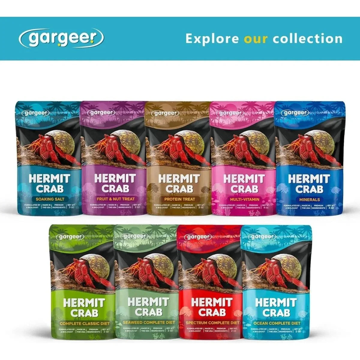 Gargeer Ocean Blend Complete Hermit Crab Food 2oz - Talis Us