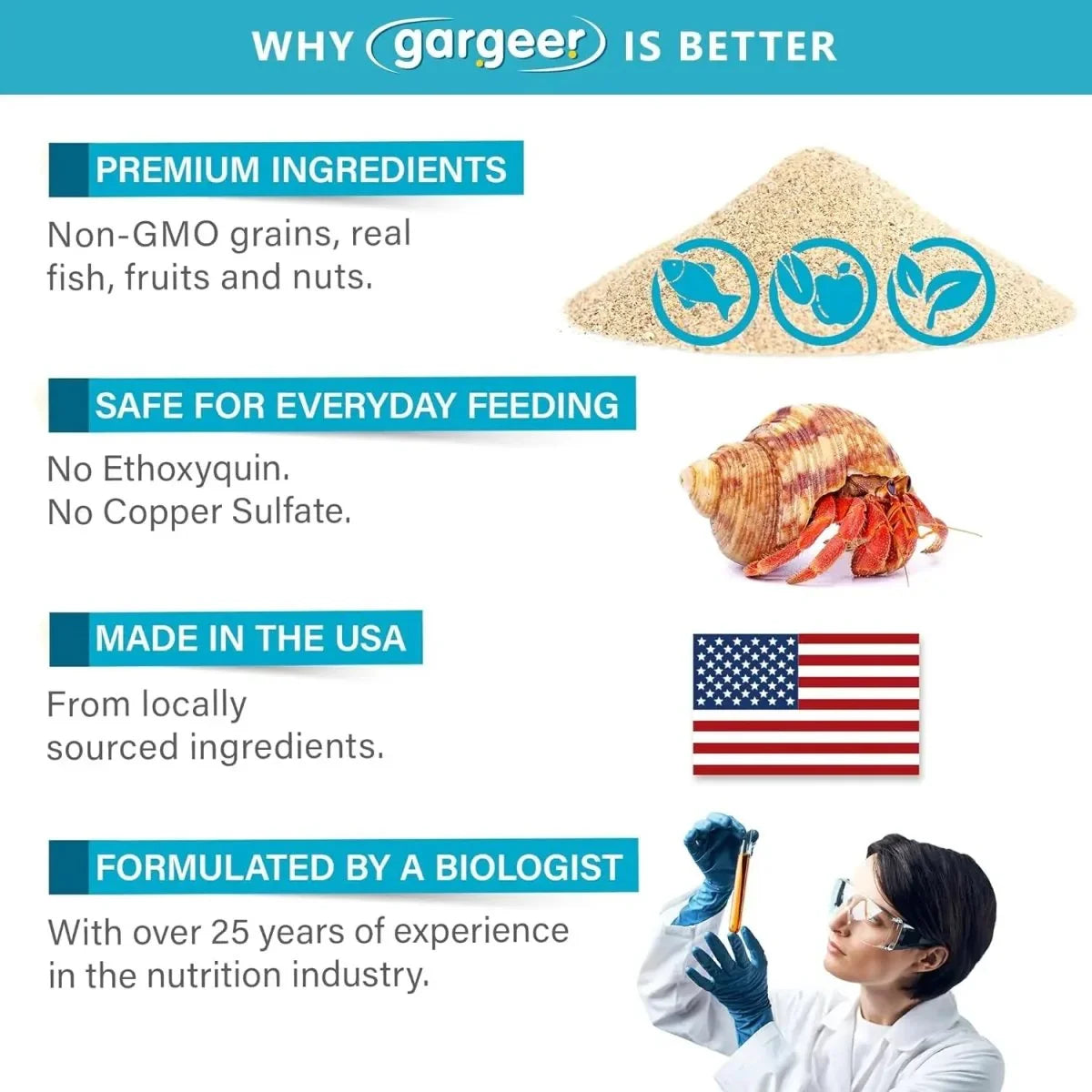 Gargeer Ocean Blend Complete Hermit Crab Food 2oz - Talis Us