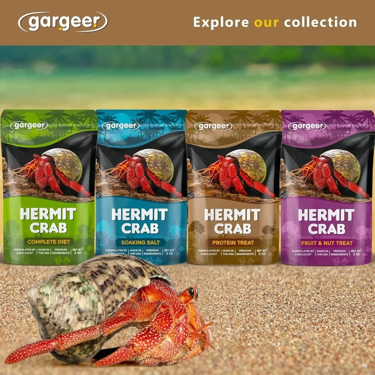 Gargeer Protein Hermit Crab Treat - Talis Us