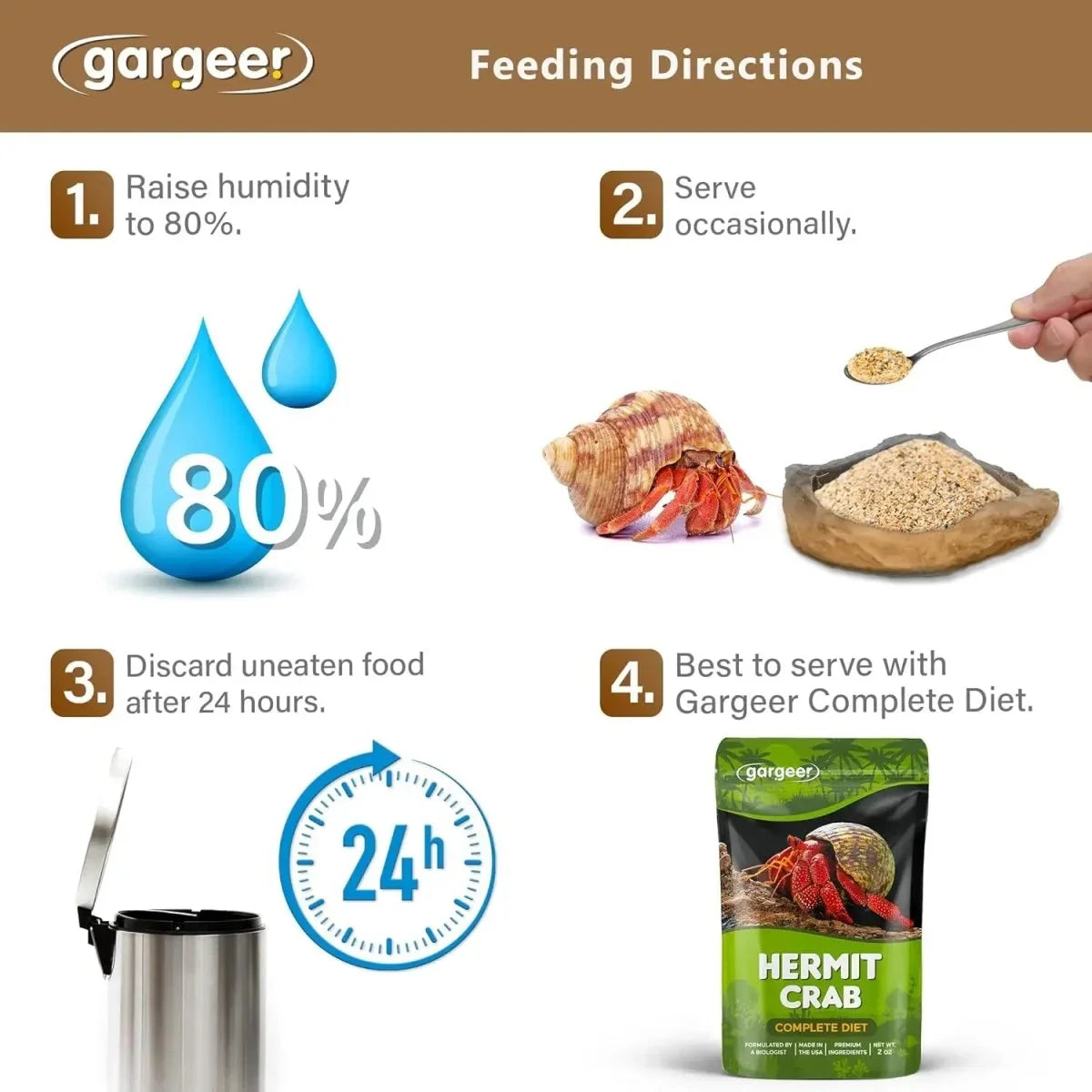 Gargeer Protein Hermit Crab Treat - Talis Us