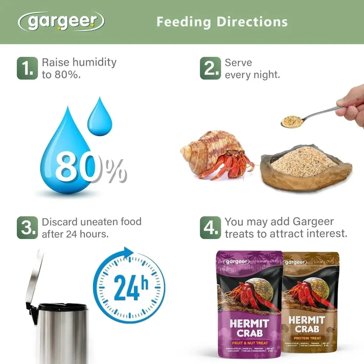 Gargeer Seaweed Complete Hermit Crab Food 2oz - Talis Us