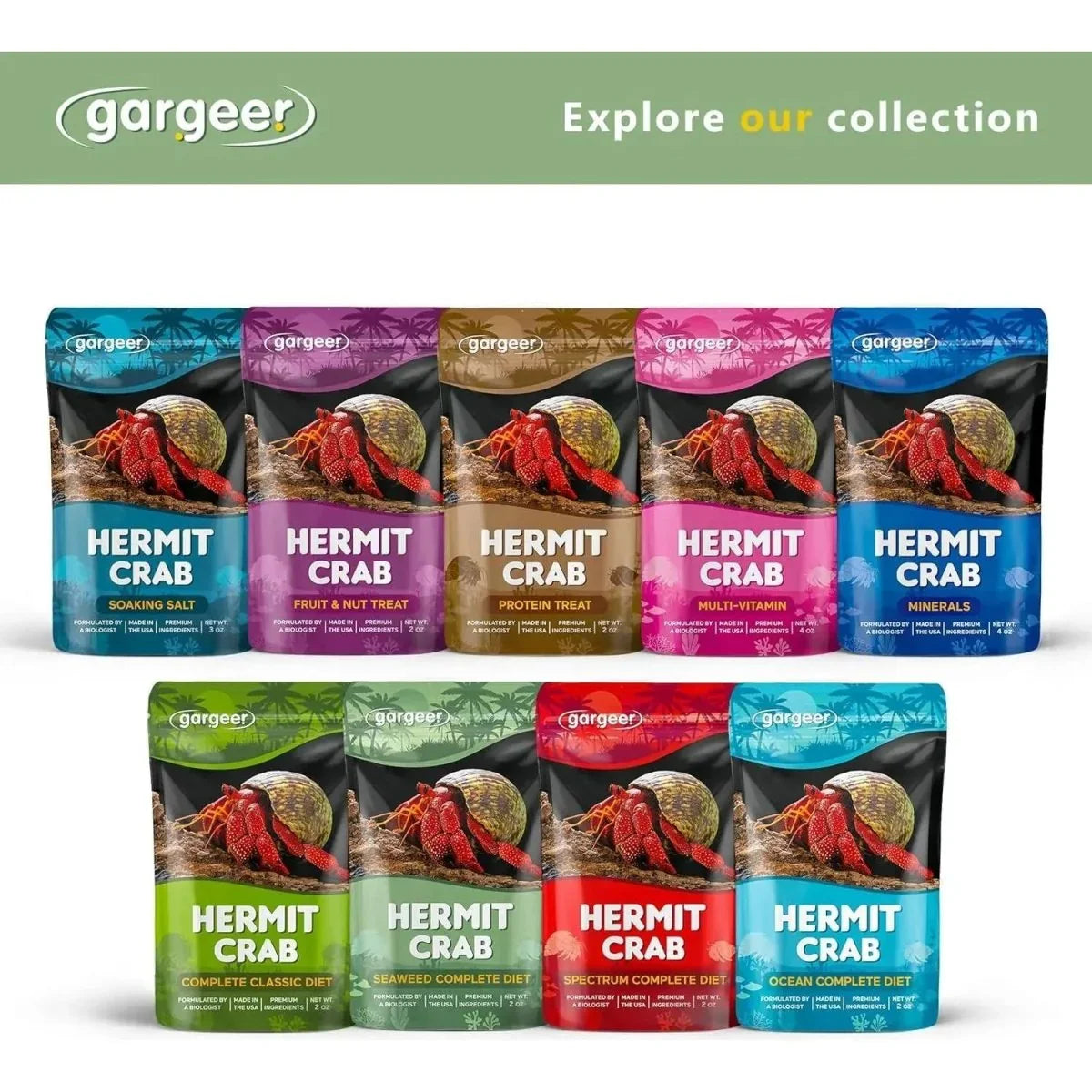 Gargeer Seaweed Complete Hermit Crab Food 2oz - Talis Us