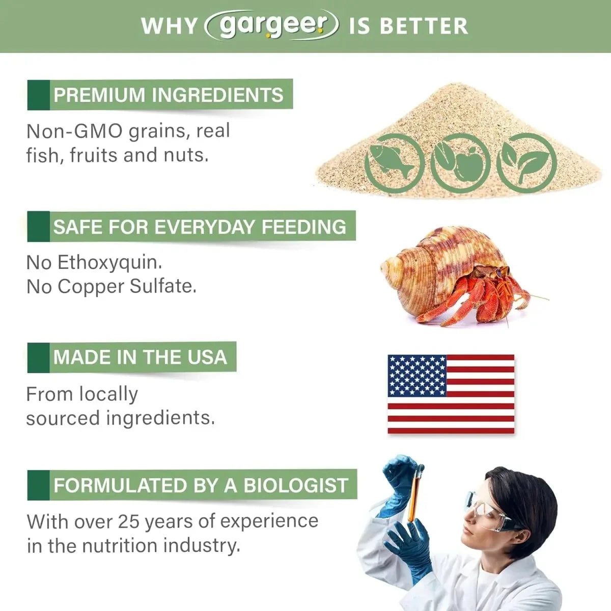 Gargeer Seaweed Complete Hermit Crab Food 2oz - Talis Us