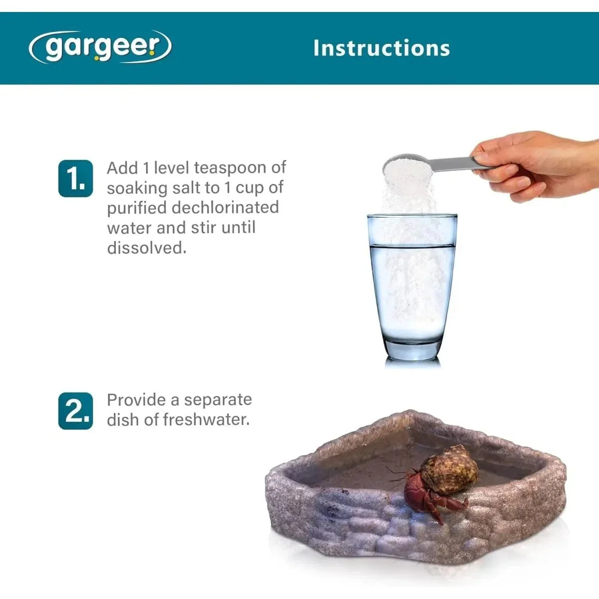 Gargeer Soaking Salt Hermit Crab Supplement 3 oz - Talis Us