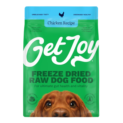 Get Joy Chicken Recipe Freeze Dried Raw Dog Food for ultimate gut health and vitality