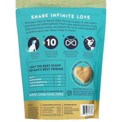 GivePet Breakfast All Day dog treats bag featuring natural ingredients and benefits for dogs