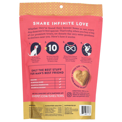 GivePet Campfire Feast dog treats in a resealable bag promoting shelter donations