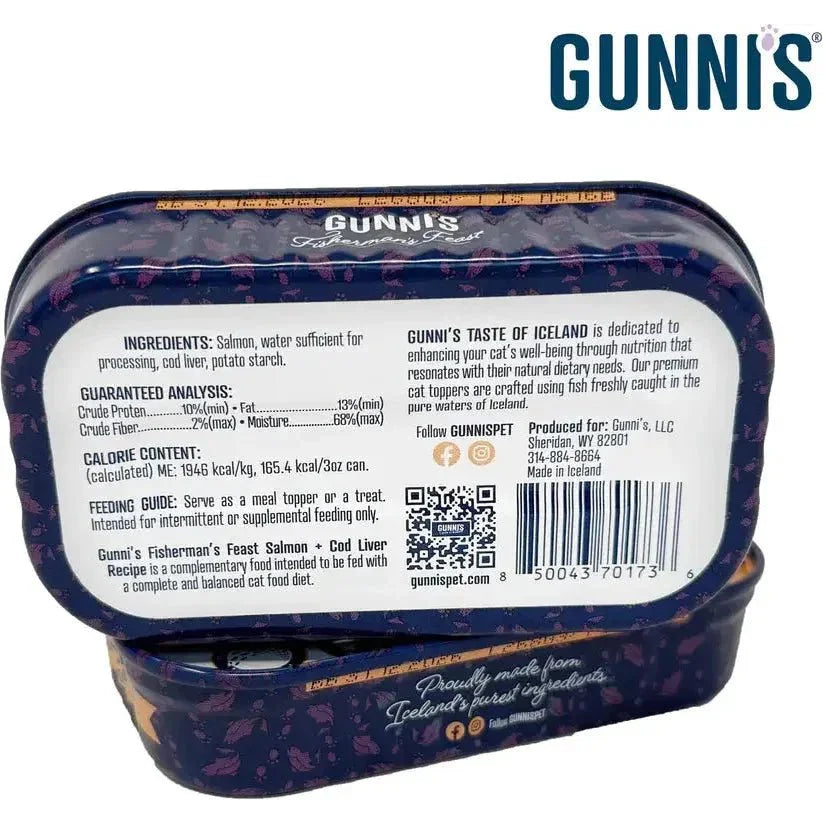 Gunni's Cat Food Topper – Flavorful Boost with Omega - 3 & Kelp 3.0 oz, 17 pk - Talis Us