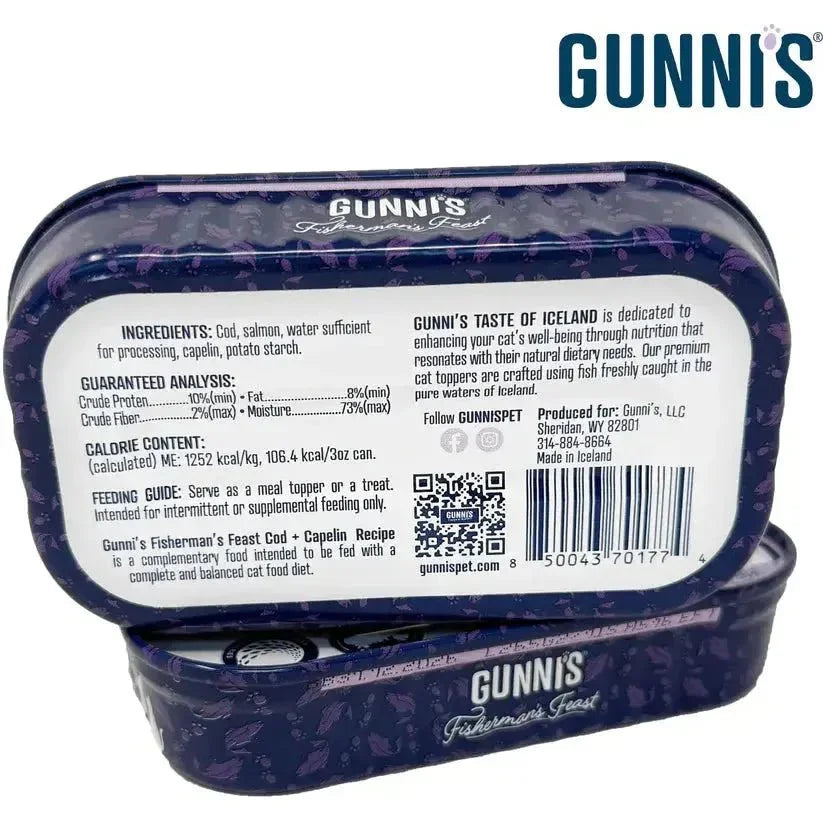 Gunni's Cat Food Topper – Flavorful Boost with Omega - 3 & Kelp 3.0 oz, 17 pk - Talis Us