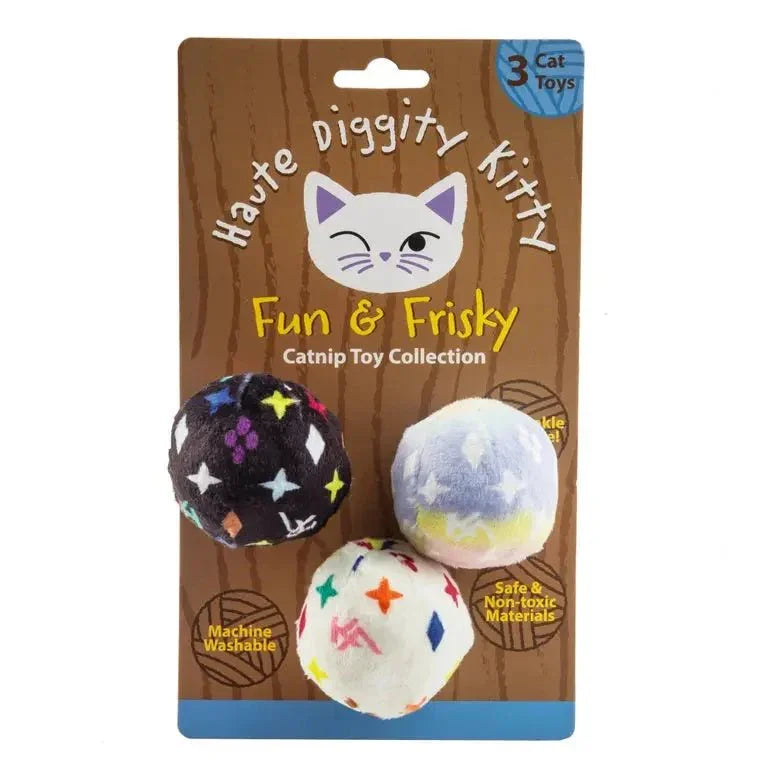 Haute Diggity Dog Kitty Vuiton Balls Organic Catnip Toys - Talis Us