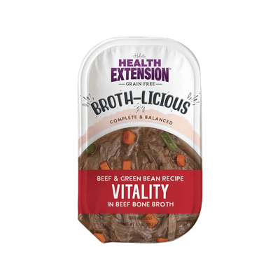 Health Extension Broth-Licious Beef and Green Bean Wet Dog Food in Beef Bone Broth for Nutritional Balance