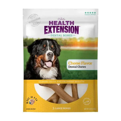 Health Extension Cheese Flavor Dental Dog Bones 5.9 oz - Talis Us