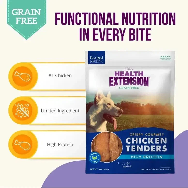 Health Extension Crispy Gourmet Freeze Dried Chicken Tenders Treat 4 oz - Talis Us