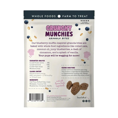 Health Extension Crunchy Munchies Granola Bites - Blueberry Ruffin Dog Treats 8 oz - Talis Us