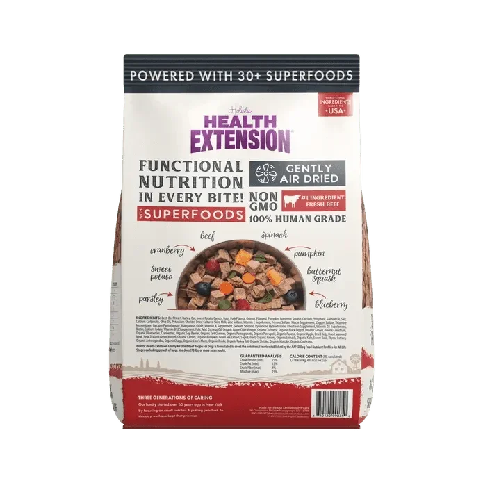 Health Extension Gently Air Dried Beef Recipe Dog Food 2lb - Talis Us