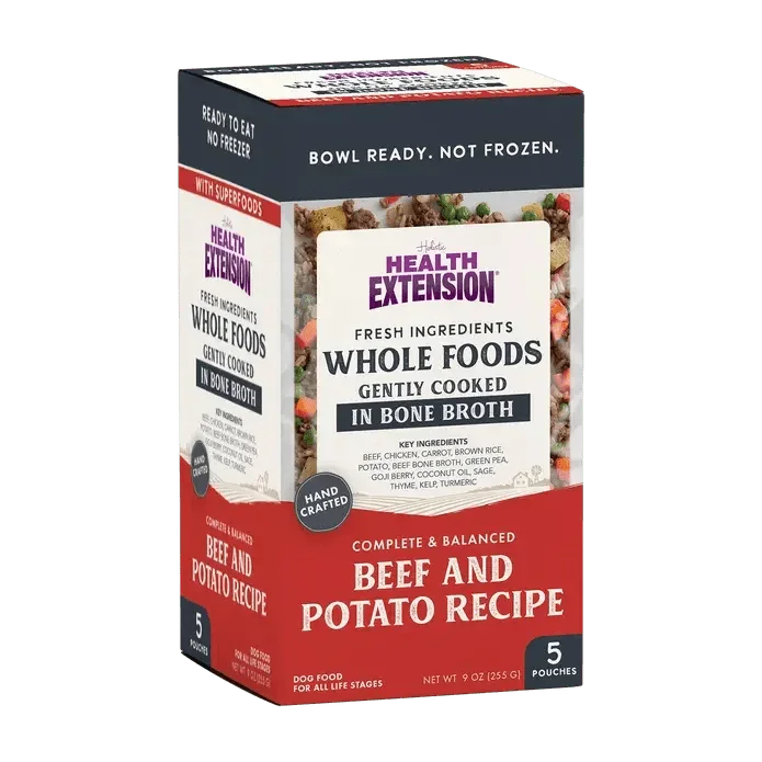Health Extension Gently Cooked Beef & Potato Recipe Pouches For Dogs 9oz - Talis Us