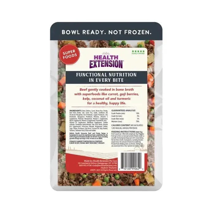 Health Extension Gently Cooked Beef & Potato Recipe Pouches For Dogs 9oz - Talis Us