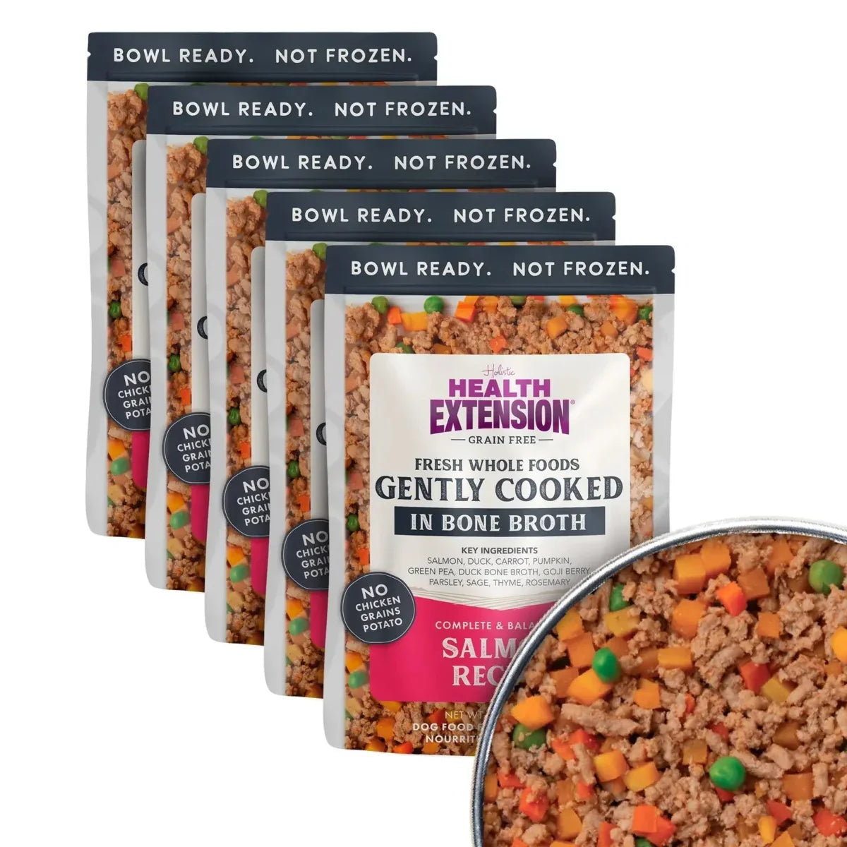 Health Extension Gently Cooked Grain Free Salmon Recipe Pouches For Dogs - Talis Us