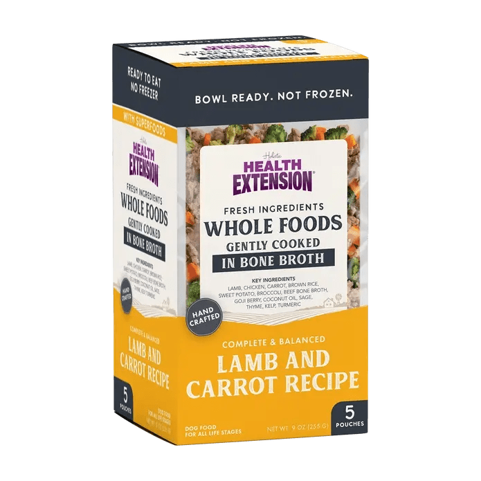 Health Extension Gently Cooked Lamb & Carrot Recipe Pouches For Dogs 9oz - Talis Us