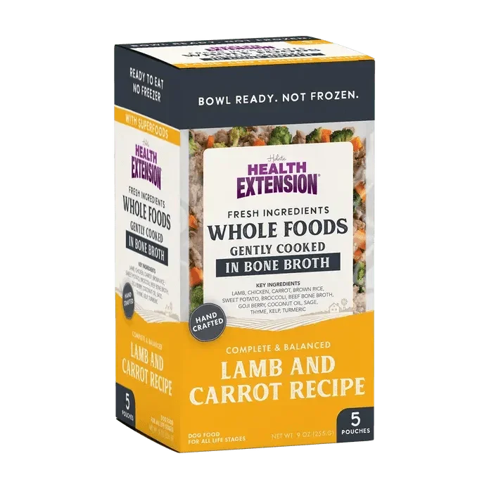 Health Extension Gently Cooked Lamb & Carrot Recipe Pouches For Dogs 9oz - Talis Us