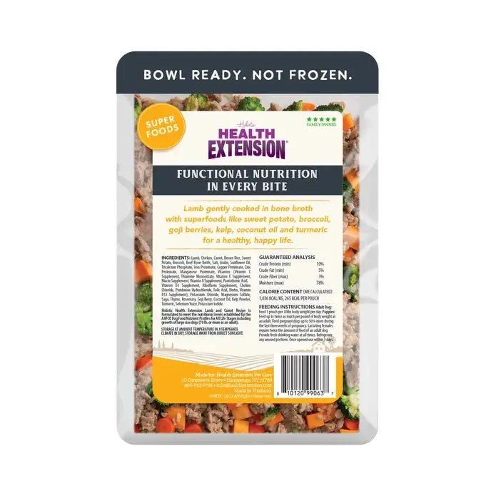Health Extension Gently Cooked Lamb & Carrot Recipe Pouches For Dogs 9oz - Talis Us