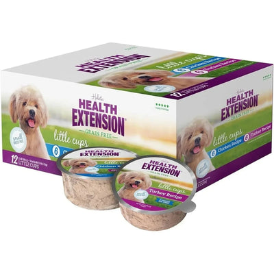 Health Extension Little Cups Chicken & Turkey Recipe Variety Pack Small Breed Wet Puppy Food 3.5oz/ 12 Cups - Talis Us