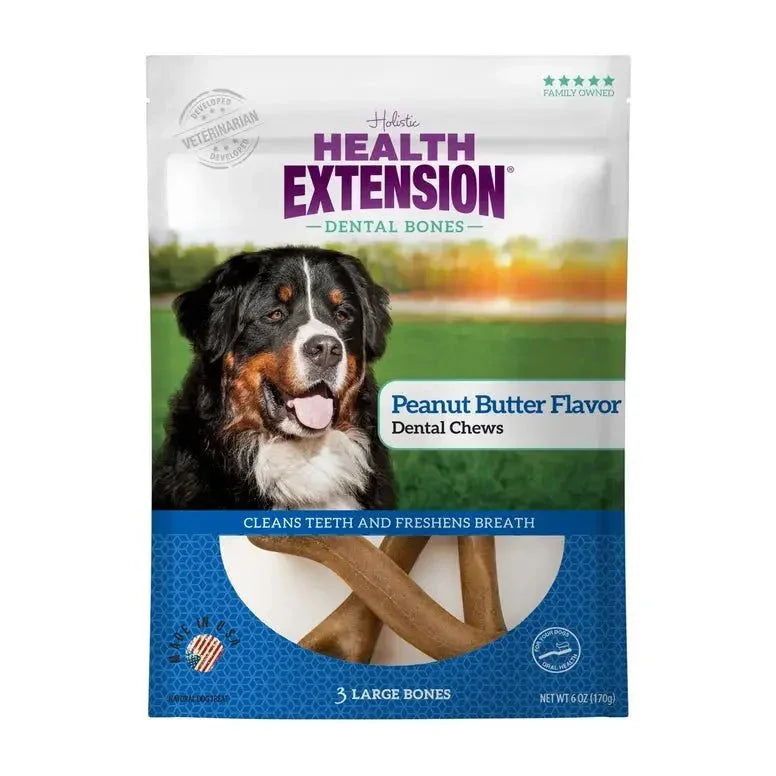 Health Extension Peanut Butter Flavor Dental Bones - Talis Us