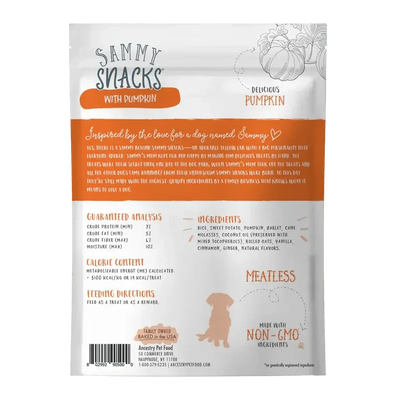 Health Extension Sammy Snacks Pumpkin Flavored Natural Dog Treats 8 oz - Talis Us
