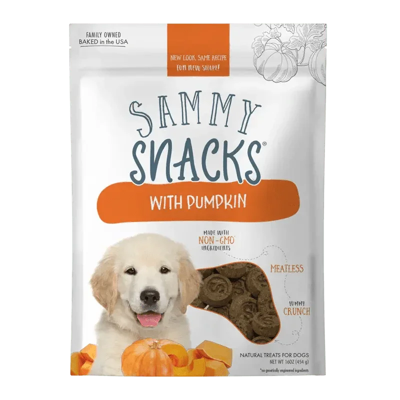 Health Extension Sammy Snacks Pumpkin Flavored Natural Dog Treats 8 oz - Talis Us