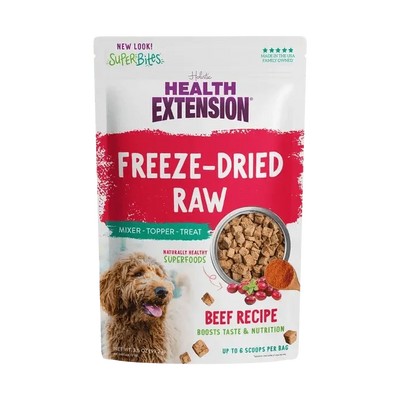 Health Extension Super Bites Beef Recipe Freeze - Dried Raw Dog Food Mixer - Talis Us