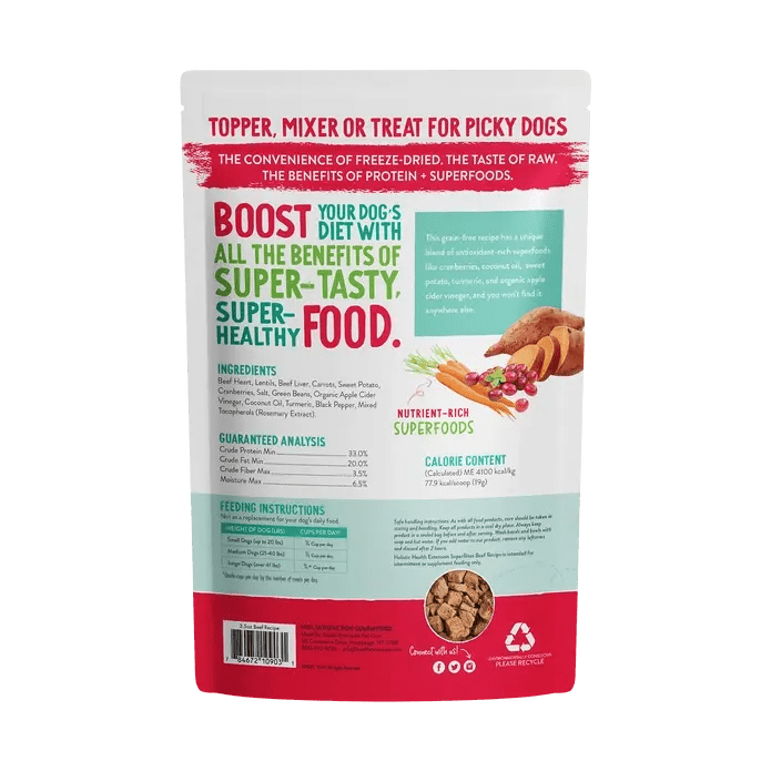 Health Extension Super Bites Beef Recipe Freeze - Dried Raw Dog Food Mixer - Talis Us