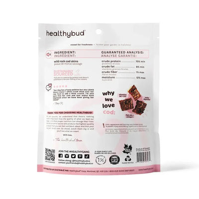 Healthybud Cod Skins Dehydrated Hypoallergenic Dog Treats 2.8oz - Talis Us
