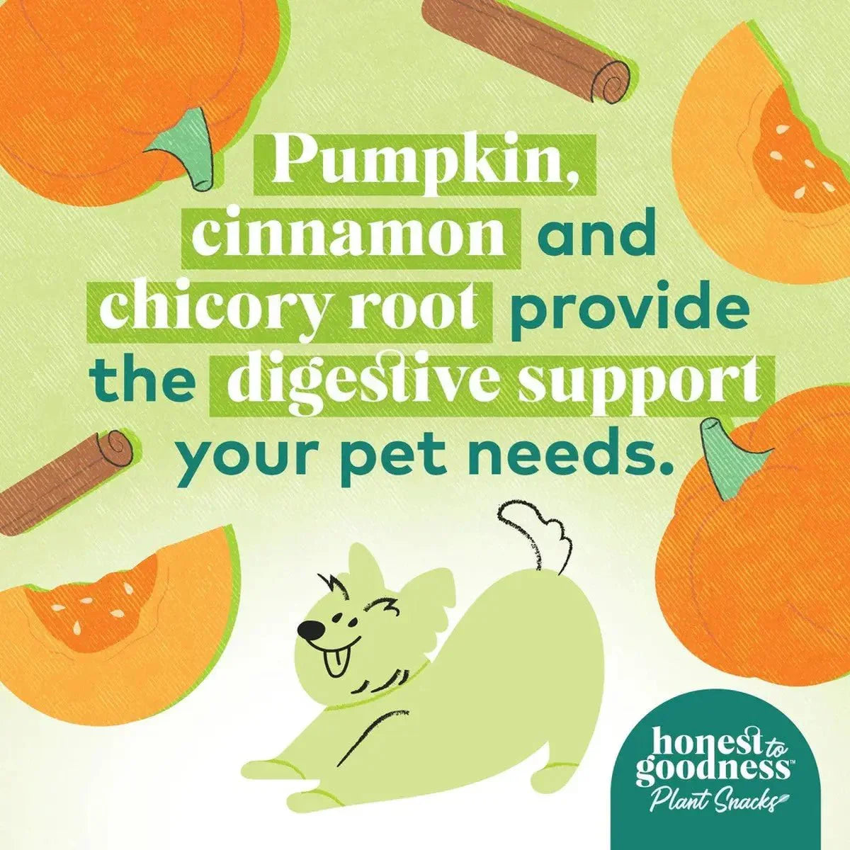 Honest To Goodness™ Plant Snacks Mellow Belly Pumpkin & Cinnamon Recipe Dog Treats 8oz - Talis Us