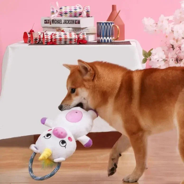Hugsmart Pet Fairytale Story Unicorn Dog Rope Toy - Talis Us