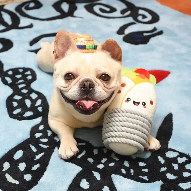 Hugsmart Pet Fiesta Chewsday Burrito Dog Rope Toy - Talis Us