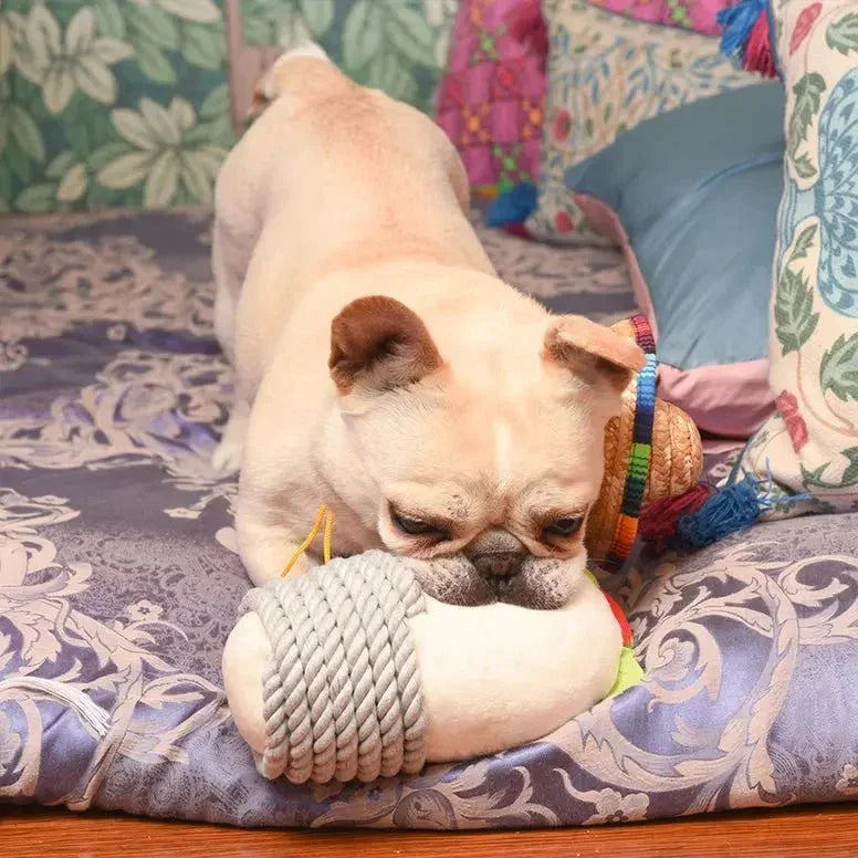 Hugsmart Pet Fiesta Chewsday Burrito Dog Rope Toy - Talis Us