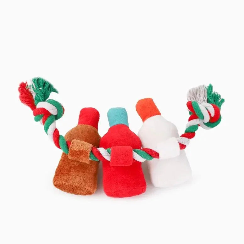 Hugsmart Pet Happy Woofmas Holiday Spirits Dog Rope Toy - Talis Us