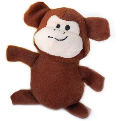 ZippyPaws interactive plush dog puzzle toy in the shape of a friendly monkey for engaging playtime