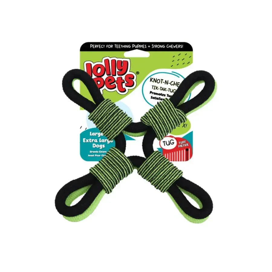 Jolly Pet Knot - N - Chew Tik - Tak - Tugzz Dog Toy - Talis Us