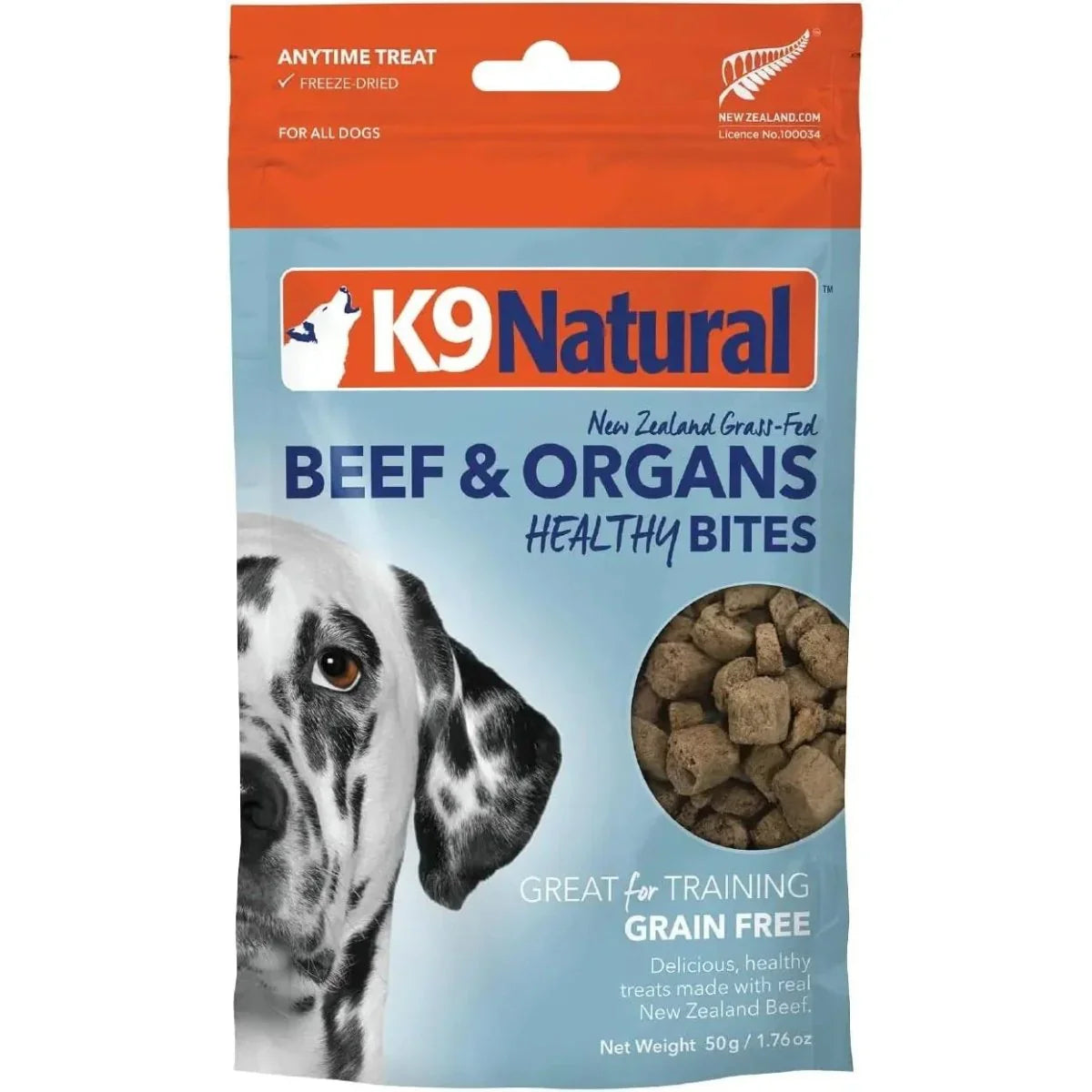 K9 Natural Healthy Bites Beef & Organs Freeze - Dried Dog Treats 1.76oz - Talis Us